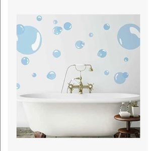 Room Mates Blue Bubbles Peel and Stick Decals-New